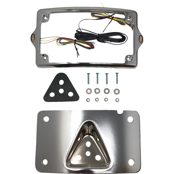 (image for) Kodlin Curved 3-Bolt Mounted Elypse 3-1 LED License Plate Kit - Chrome