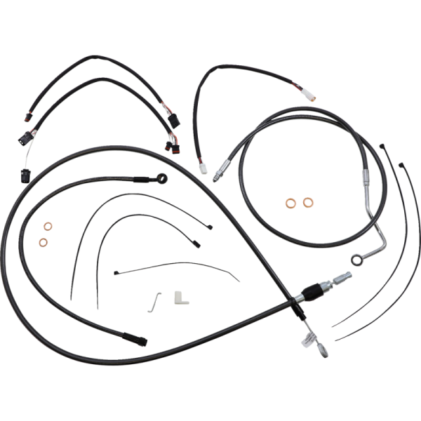 (image for) MAGNUM Black Pearl Designer DOT Handlebar Installation Kit, 12"-14" Apes