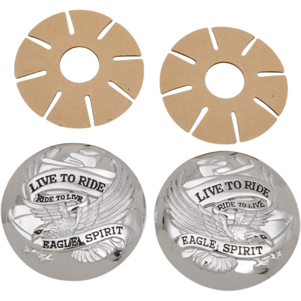 Drag Specialties 'Live To Ride' Gas Cap Covers
