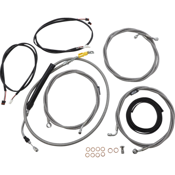 (image for) LA Choppers Stainless Plug-and-Play Cable Kit (12-14in Bars)