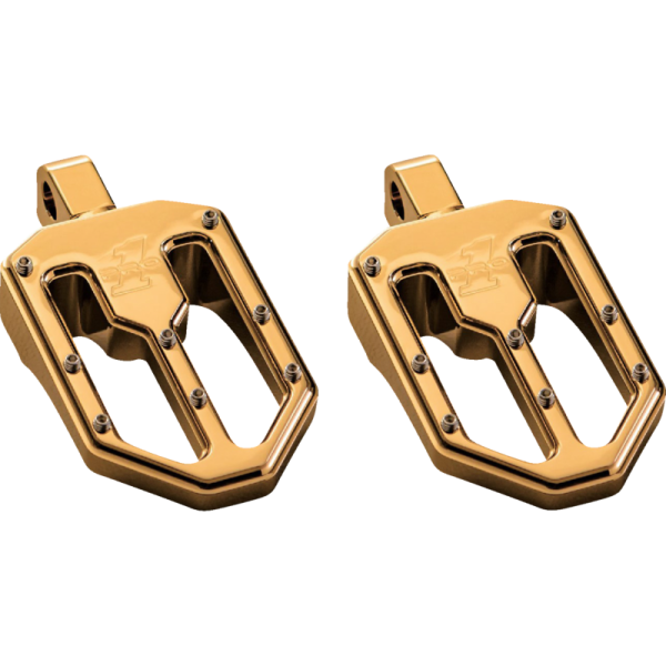 (image for) PRO-ONE PERF.MFG. Moto Billet Male-Mount Footpegs Gold