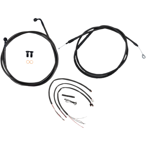 (image for) LA Choppers Midnight Braided Complete Kit for 18-24 Softail w/o ABS (18-20in.)