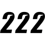 (image for) Slash Series Numbers - 6" Black - No. 2
