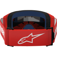 (image for) Alpinestars Vision 3 Goggle, Wordmark Red/Red with Mirror Silver Lens
