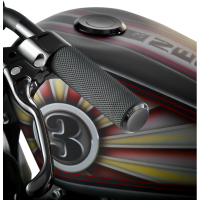 (image for) Knurled Grips - Black Anodized - 99-17 Twin Cam