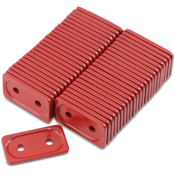 (image for) WOODYS Two-Hole Double Grand Digger Support Plate - Red (48 Pk.)