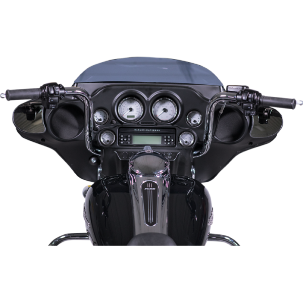 (image for) FAT BAGGERS INC EZ Install 1 1/4" Round Top Handlebar Chrome 12" Rise