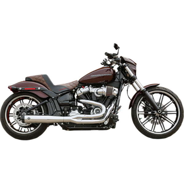 (image for) S&S CYCLE Superstreet 2-Into-1 Exhaust - Chrome w/ Black End Cap