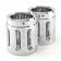 (image for) Slip-On Mufflers - 4" black w/ chrome Slot end caps (pr.)