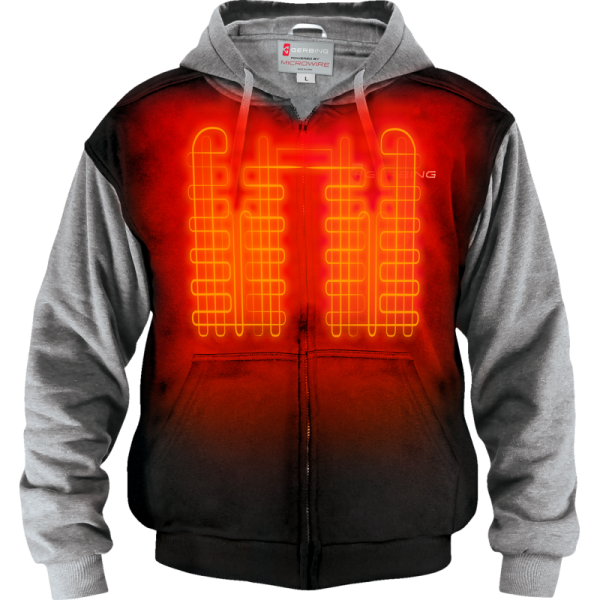 (image for) GERBING 7V Battery Heated Hoodie - Black/Gray - Size M