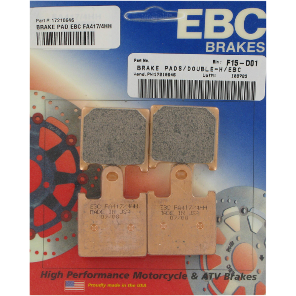 (image for) EBC Front Double-H Sintered HH Brake Pad for Kawasaki ZX-14R/SE/ABS 06-17