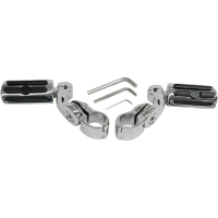 (image for) Highway Pegs, Chrome w/ Ribbed Pegs, 2 1/2" Arms