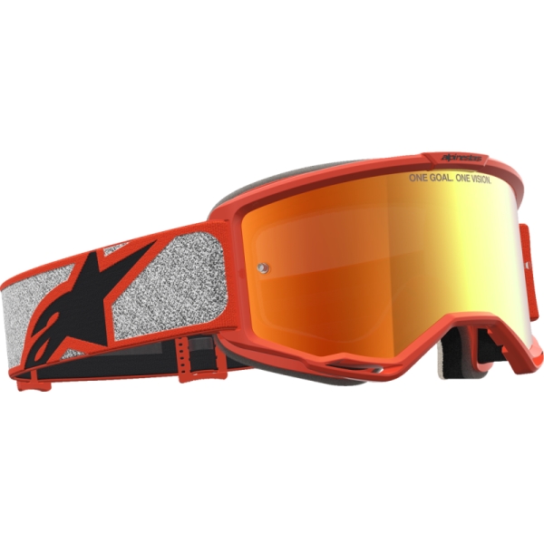 (image for) ALPINESTARS GOGGLES Alpinestars Vision 5 Goggles - Rora Silver/Orange (Mirror Red Lens)