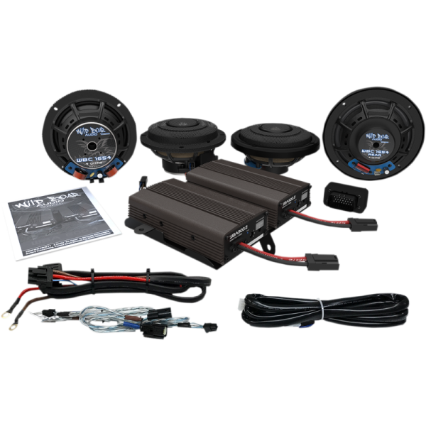 Wild Boar Audio 600-Watt Amp/Front/Rear Speaker Kit for CVO Ultras