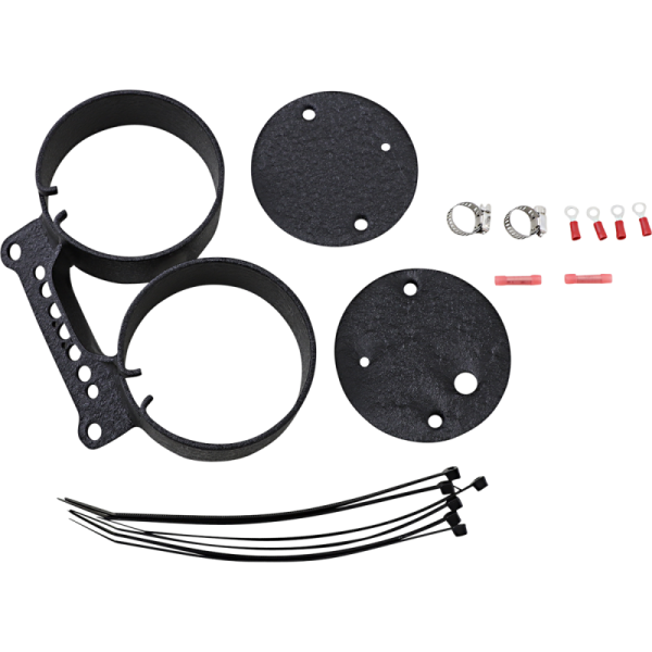 (image for) Drag Specialties Dual Gauge Bracket Wrinkle Black