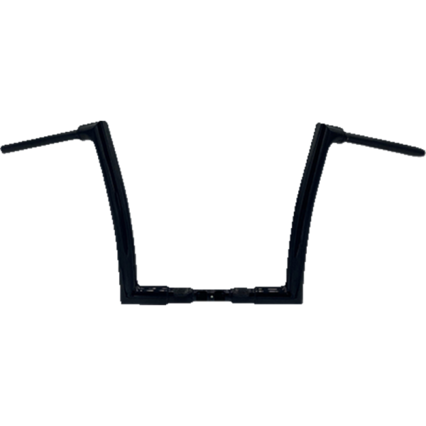 (image for) FAT BAGGERS INC EZ Install Flat Top Handlebar - Gloss Black, 12” Rise