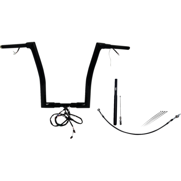 (image for) Fat Baggers Flat Top EZ Install Handlebar 16" Gloss Black