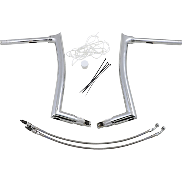 (image for) Fat Baggers Pointed Top EZ Install Handlebar 14" Chrome