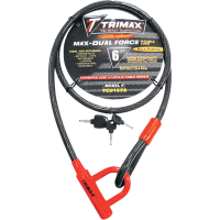 (image for) Trimaflex Coiled Cable Lock with U-Lock, 72"