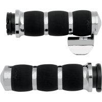 (image for) Air Cushioned Grips 3-ring w/ throttle boss Chrome