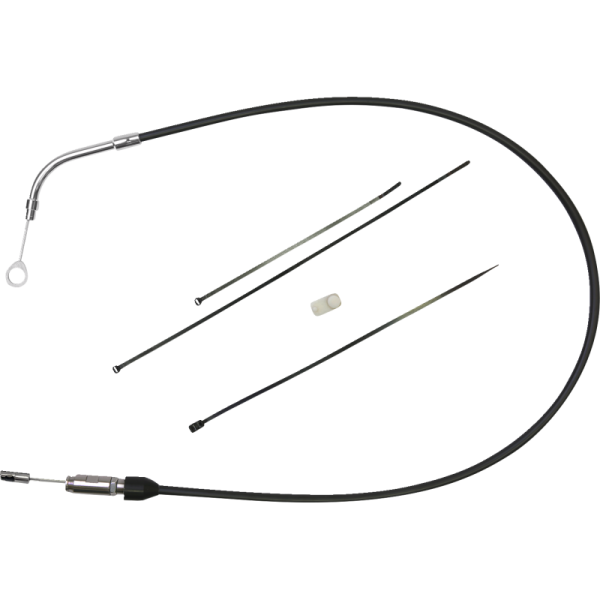 (image for) Drag Specialties Quick Connect Upper Clutch Cable, Stainless, 43" (Bent Tube)