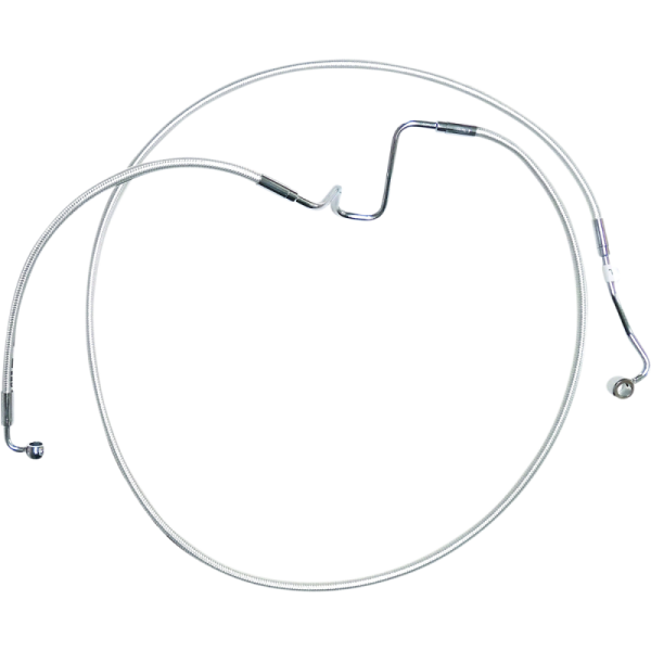 (image for) MAGNUM Sterling Chromite +4" Lower Brake Line Kit (Single Disc Conv) for 14-22 FLHR