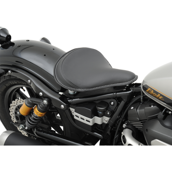 (image for) Drag Specialties Large Spring Solo Seat - Black Solar-Reflective Leather