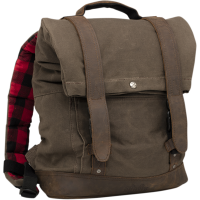 (image for) Roll Top Backpack, Dark Oak Waxed Cotton