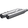 (image for) Khrome Werks 4.50" HP PLUS Slip-On Mufflers - Chrome w/ chrome Klassic tip billet end caps