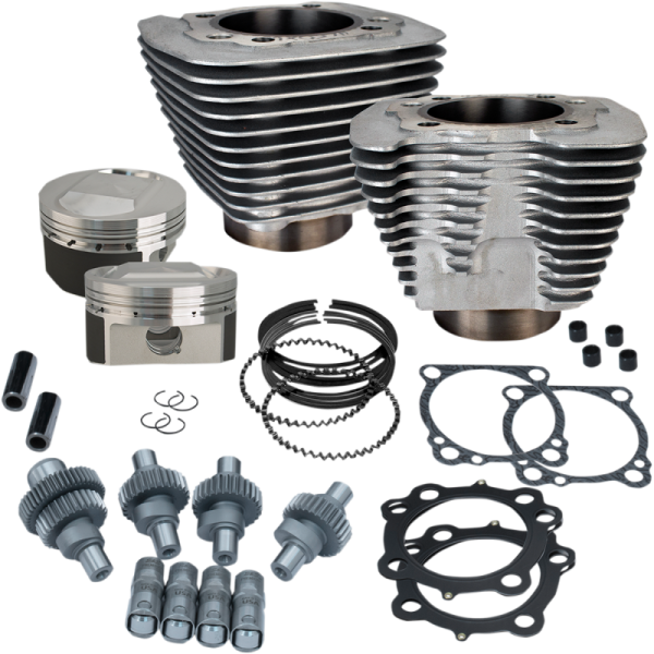 (image for) S&S CYCLE Hooligan Kit 1200cc to 1250cc Silver Powdercoat