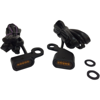 (image for) LED Handlebar Marker Lights Black/Amber