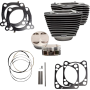 (image for) 128" Big Bore Kit - Wrinkle black finish w/ highlighted cylinder fins