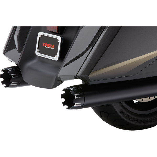 (image for) Cobra 4" Slip-On Muffler, Dual-Cut, Black