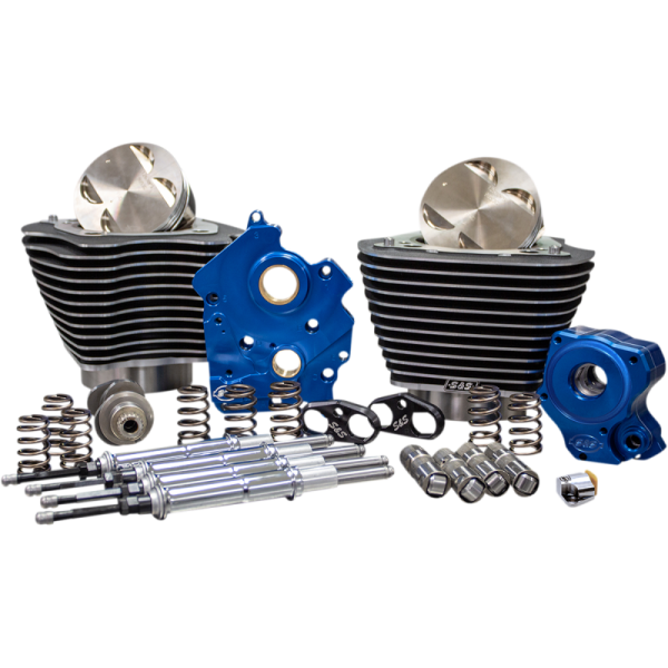 (image for) S&S 128" Power Package - Wrinkle Black Highlighted, Chain Drive