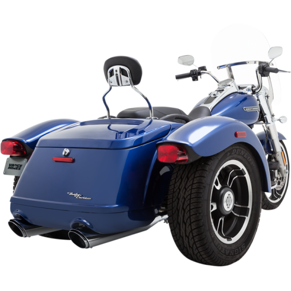 (image for) Vance & Hines 4" Twin Slash Slip-On Muffler Chrome