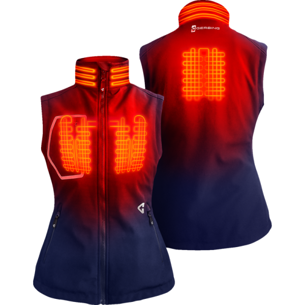 (image for) Gerbing Women's 7V Torrid Softshell Heated Vest 2.0, Navy, Size XL