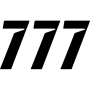 (image for) Slash Series Numbers - 6" Black - No. 7