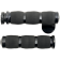 (image for) Touring Air Cushioned Grips - Black Anodized w/ Throttle Boss