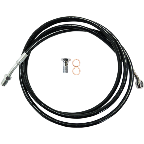 (image for) LA Choppers Black Vinyl/Stainless Braided Clutch Cable for 16 Dresser w/ ABS (12-14in.)