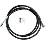 (image for) LA Choppers Black Vinyl/Stainless Braided Clutch Cable for 16 Dresser w/ ABS (12-14in.)