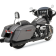 (image for) Khrome Werks 4.50" HP PLUS Slip-On Mufflers - Black w/ black Klassic tip billet end caps