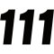 (image for) Factory Numbers - 4" Black - No. 1