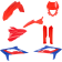 (image for) Acerbis Full Kit - Red/blue