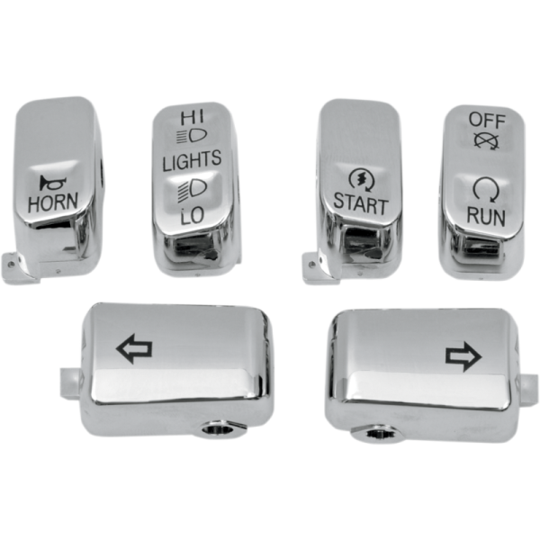 (image for) Drag Specialties 6-Piece Switch Cap Kit (Chrome)