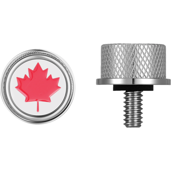 (image for) FIGURATI DESIGNS Seat Screw Mirror Polished Red Maple Leaf