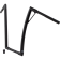 (image for) Textured Black 1 1/4" Louie Handlebars - 14.5" Rise