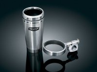 (image for) Universal Handlebar Mount with 12 oz. Stainless Steel Mug for 1" Handlebars, Chrome