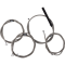 (image for) LA Choppers Complete Cable Kit with Wiring, Stainless Braided, 12"-14" Handlebars