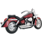 (image for) Shortshots Staggered Chrome Exhaust for Honda Shadow 750 Models