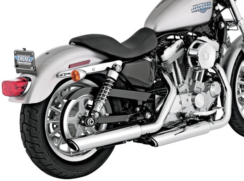 (image for) Vance & Hines 3" Twin Slash Slip-On Muffler Chrome